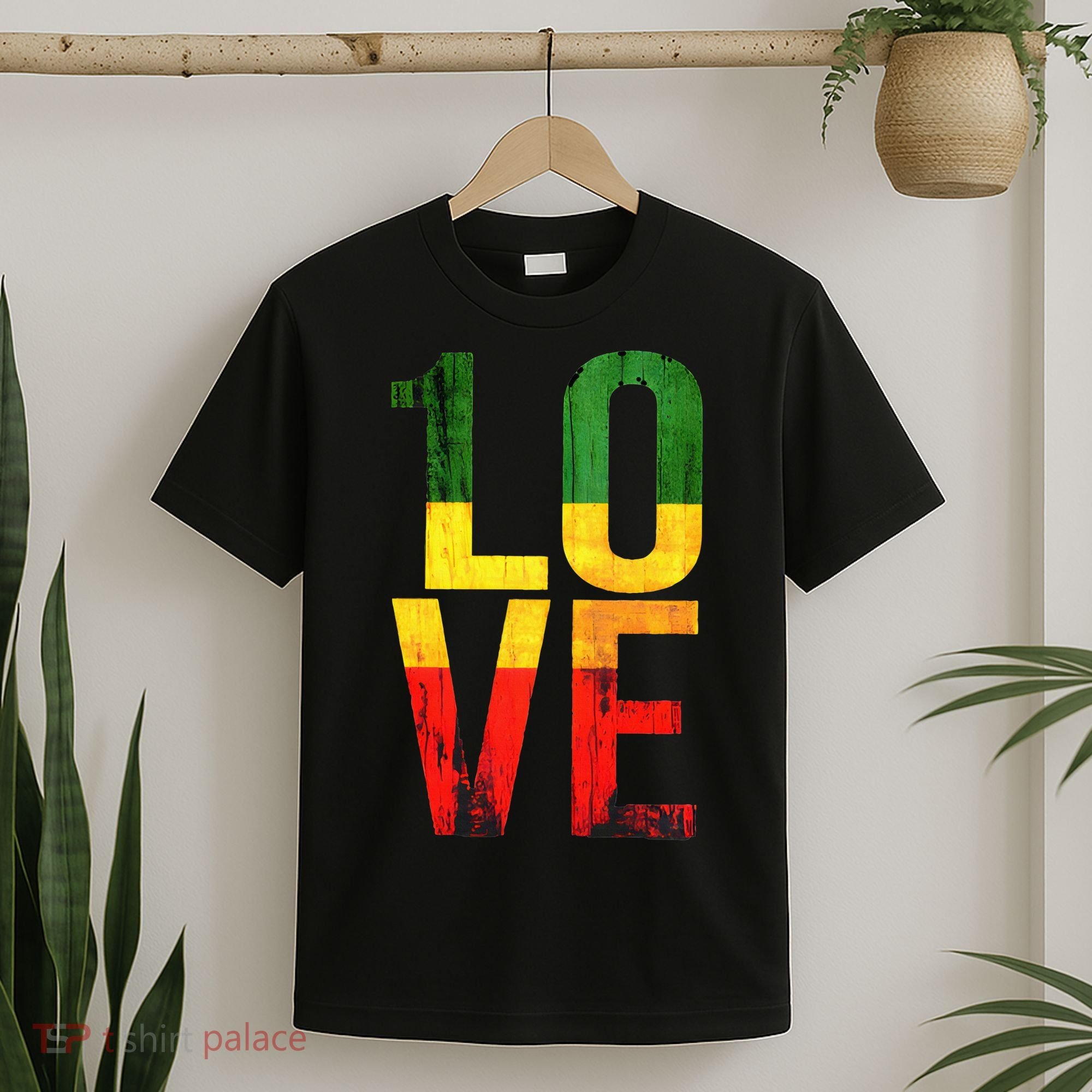 One Love Reggae Love Retro Reggae Casual T-Shirt