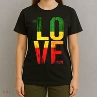 One Love Reggae Love Retro Reggae Casual T-Shirt thumb 4