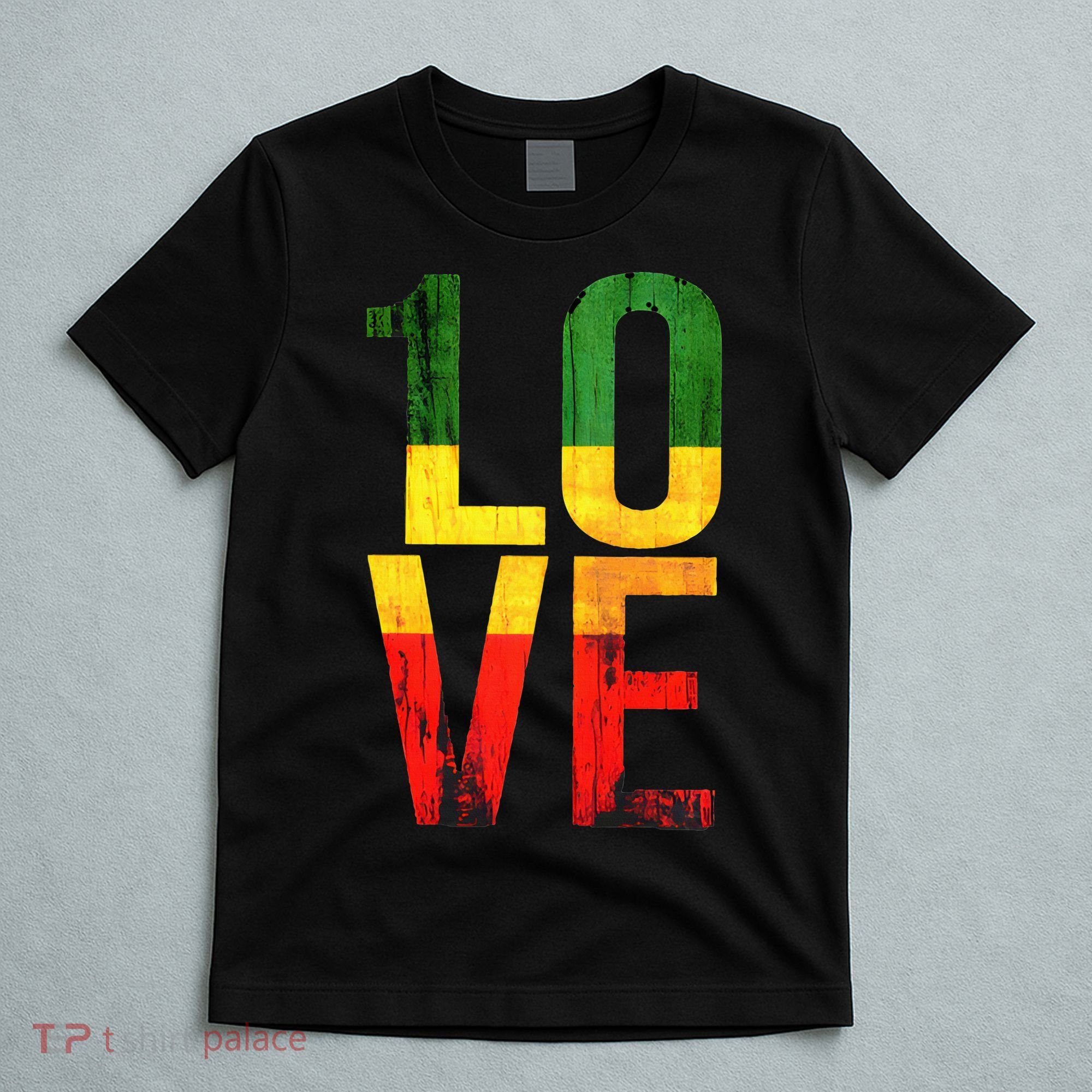One Love Reggae Love Retro Reggae Casual T-Shirt