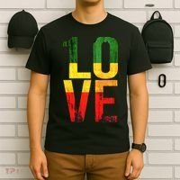 One Love Reggae Love Retro Reggae Casual T-Shirt thumb 6
