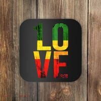 One Love Reggae Love Retro Reggae Casual Coaster thumb 0