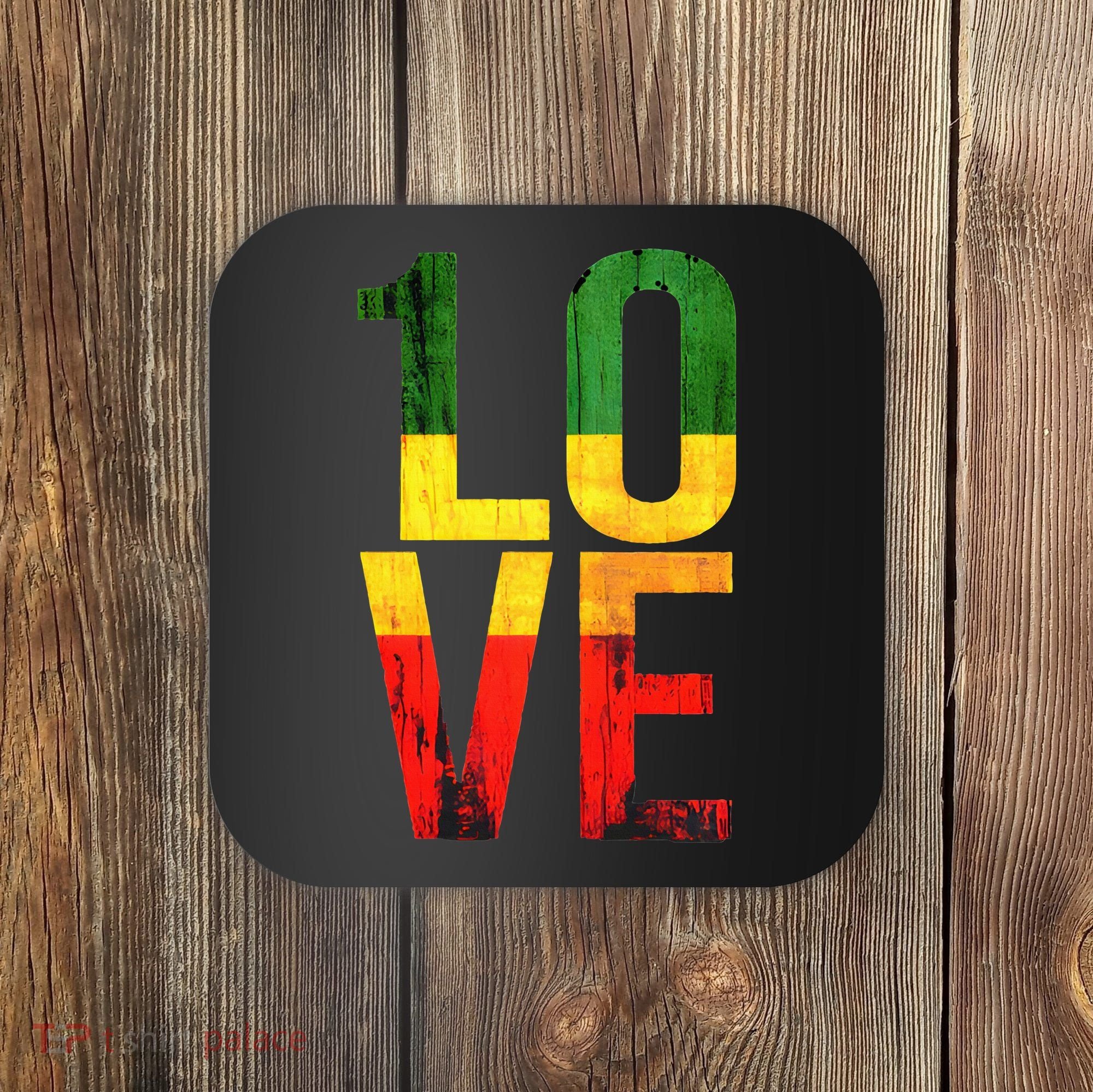 One Love Reggae Love Retro Reggae Casual Coaster