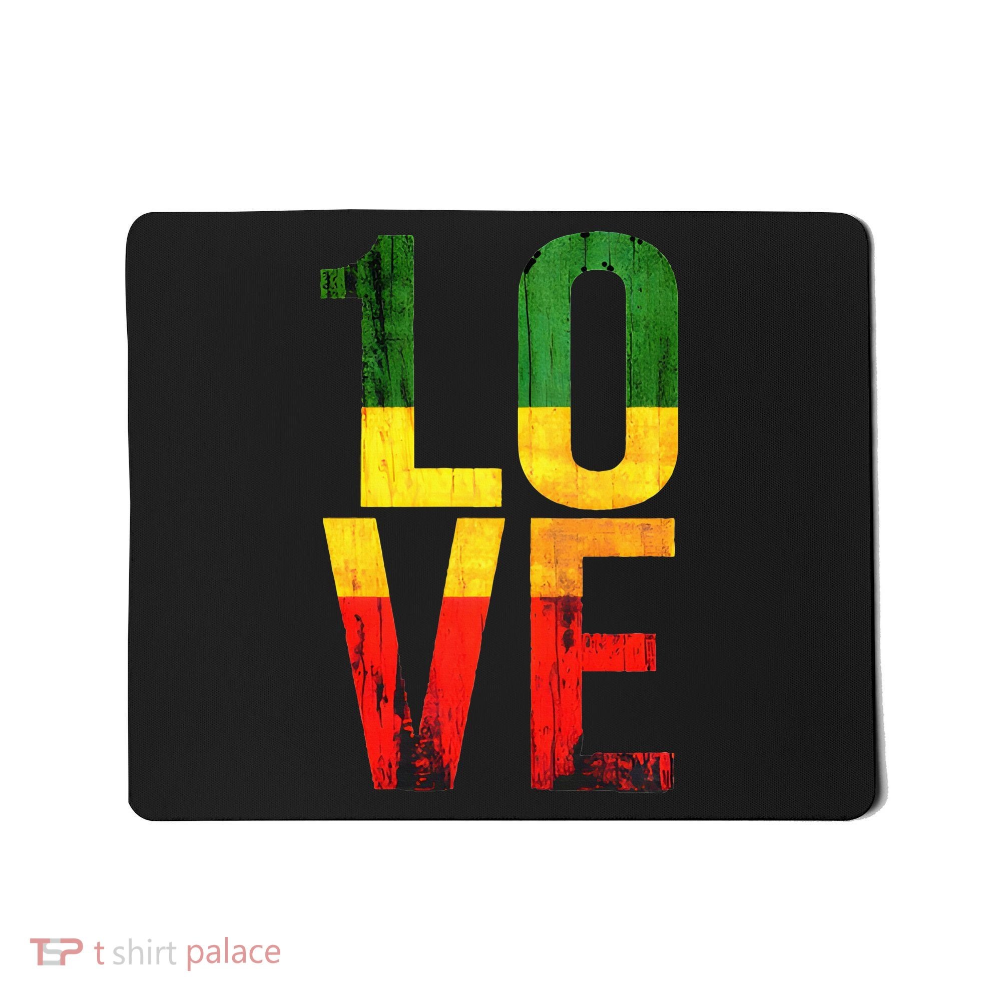One Love Reggae Love Retro Reggae Casual Mousepad