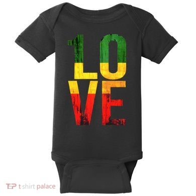 One Love Reggae Love Retro Reggae Casual Baby Bodysuit