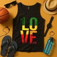One Love Reggae Love Retro Reggae Casual Tank Top thumb 4