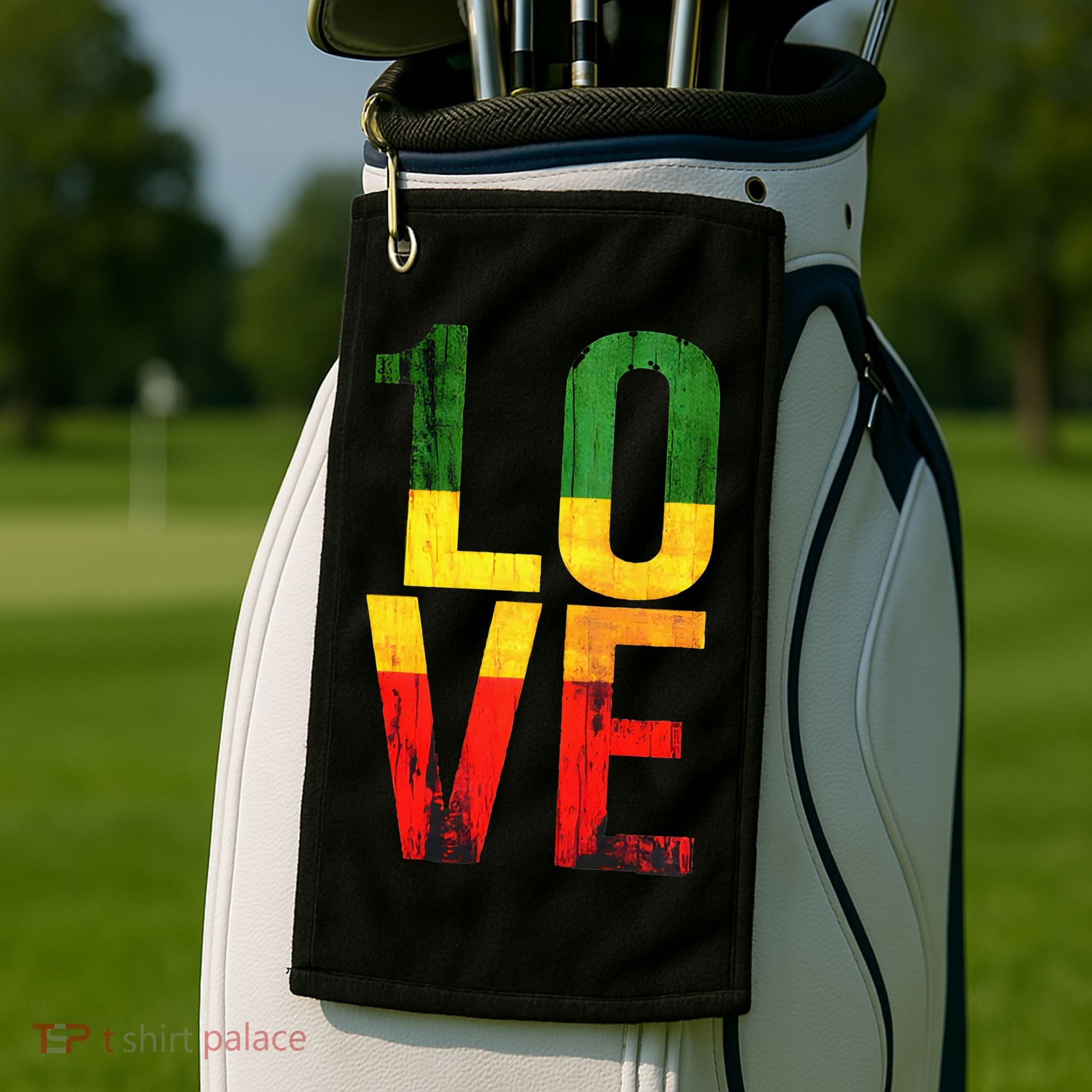 One Love Reggae Love Retro Reggae Casual Golf Towel