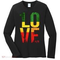 One Love Reggae Love Retro Reggae Casual Women's Long Sleeve Shirt thumb 0