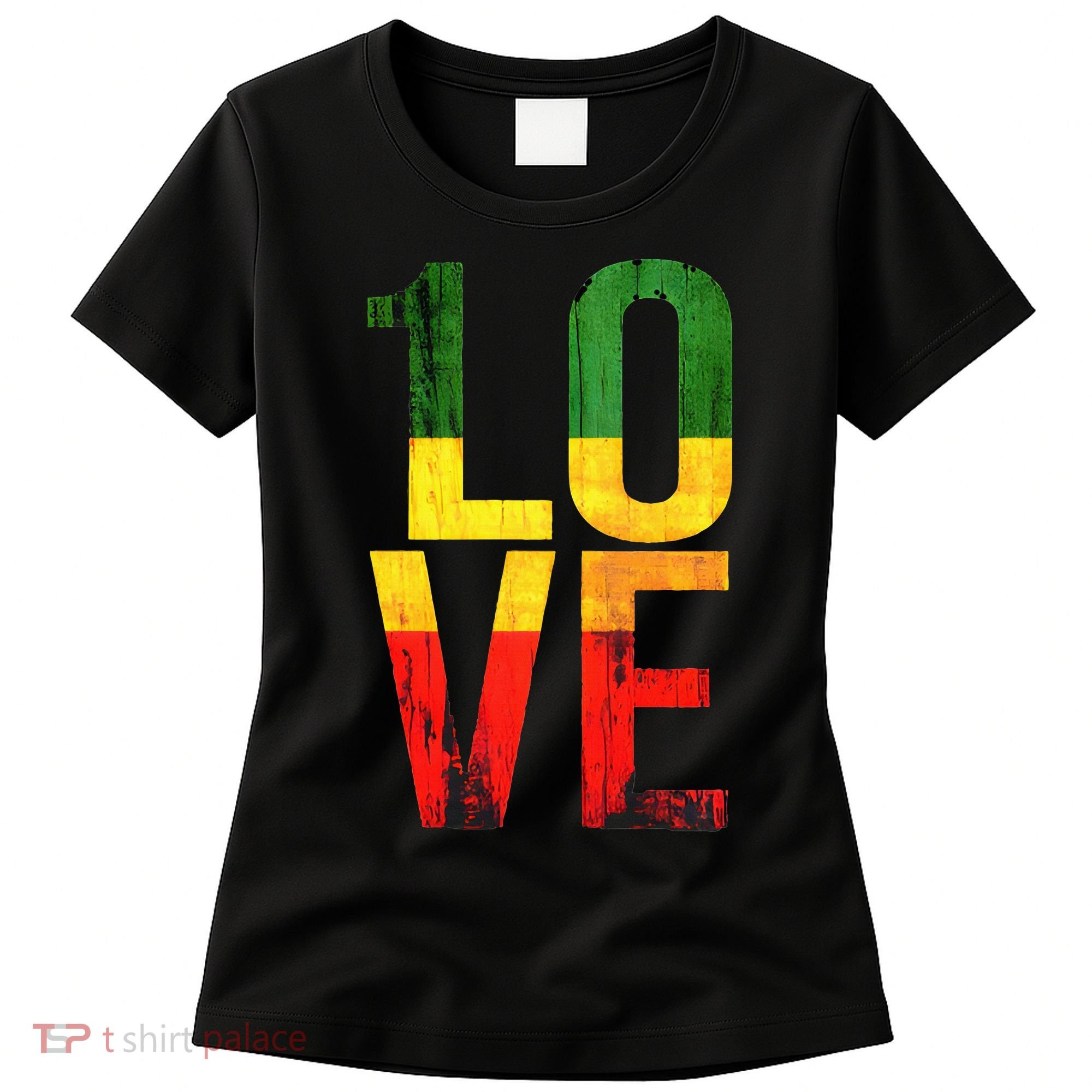 One Love Reggae Love Retro Reggae Casual Women's T-Shirt