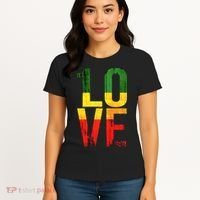 One Love Reggae Love Retro Reggae Casual Women's T-Shirt thumb 4