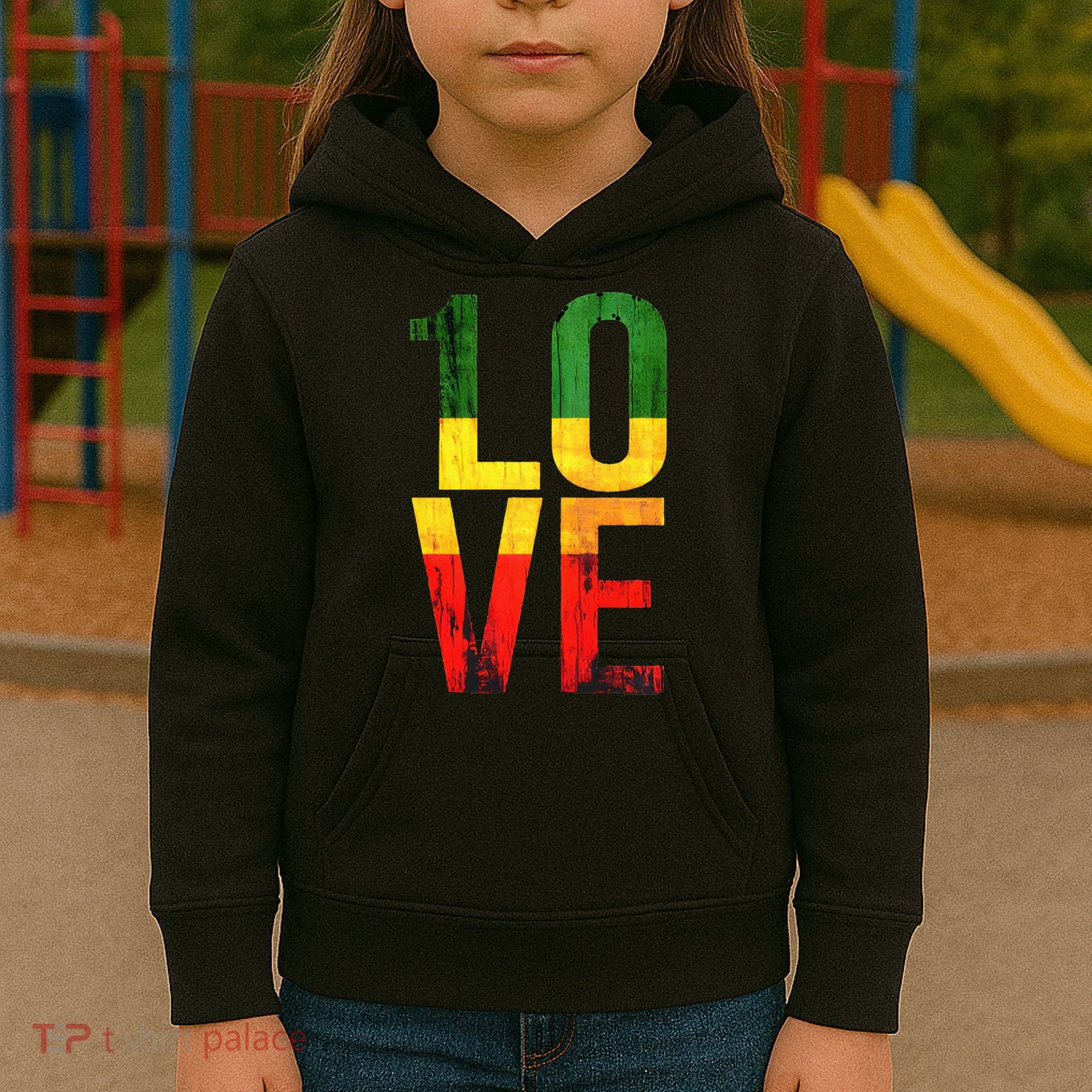 One Love Reggae Love Retro Reggae Casual Kids Hoodie