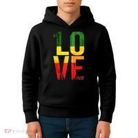 One Love Reggae Love Retro Reggae Casual Kids Hoodie thumb 4