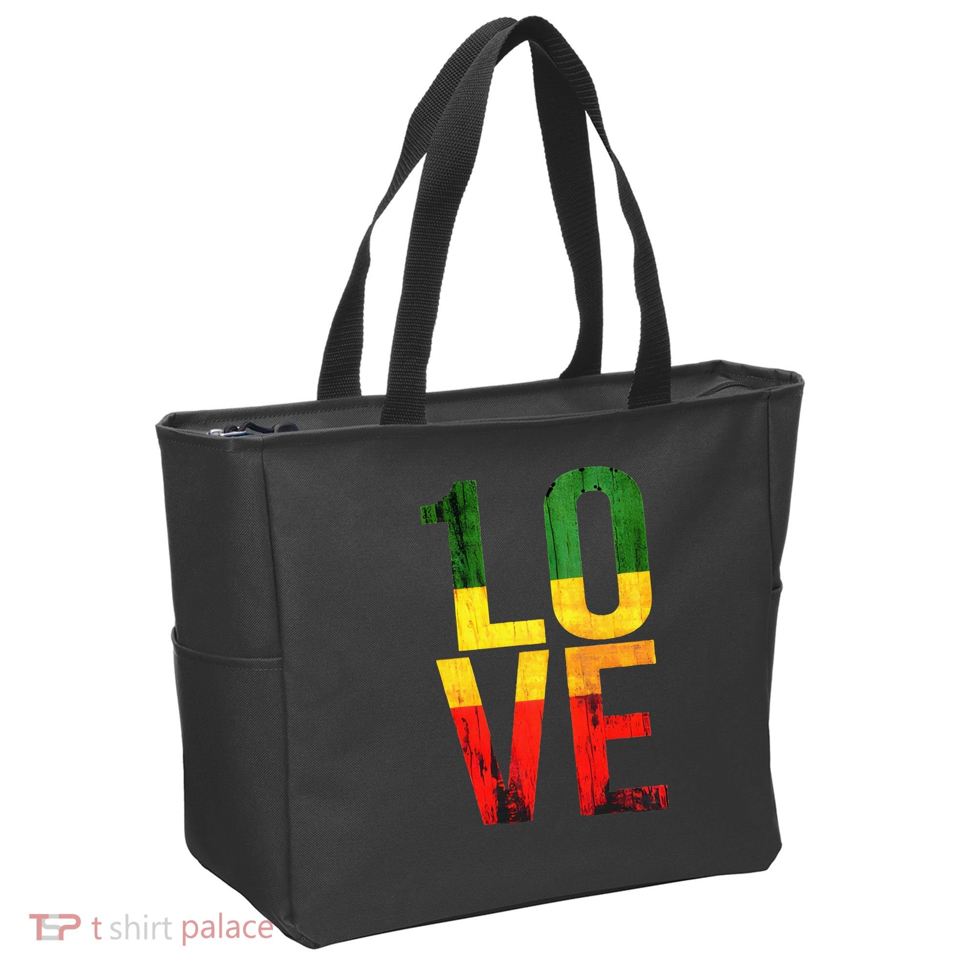 One Love Reggae Love Retro Reggae Casual Tote Bag