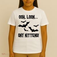Oh Look Sky Kittens Bat Halloween Bats T-Shirt thumb 4