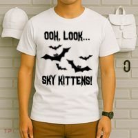 Oh Look Sky Kittens Bat Halloween Bats T-Shirt thumb 6