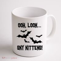 Oh Look Sky Kittens Bat Halloween Bats Coffee Mug thumb 1