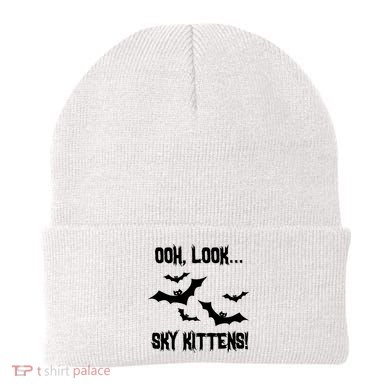Oh Look Sky Kittens Bat Halloween Bats Beanie