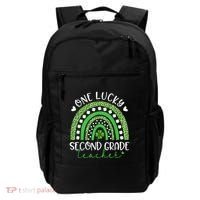 One Lucky Second Grade Teacher St Patricks Day Funny Rainbow Backpack thumb 0