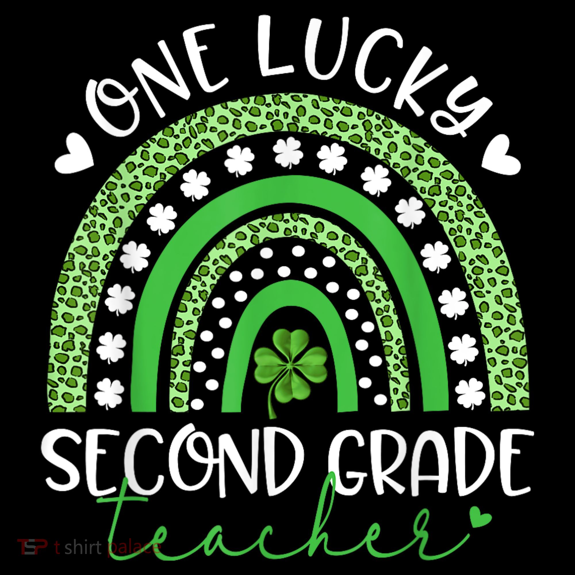 One Lucky Second Grade Teacher St Patricks Day Funny Rainbow Coffee Mug