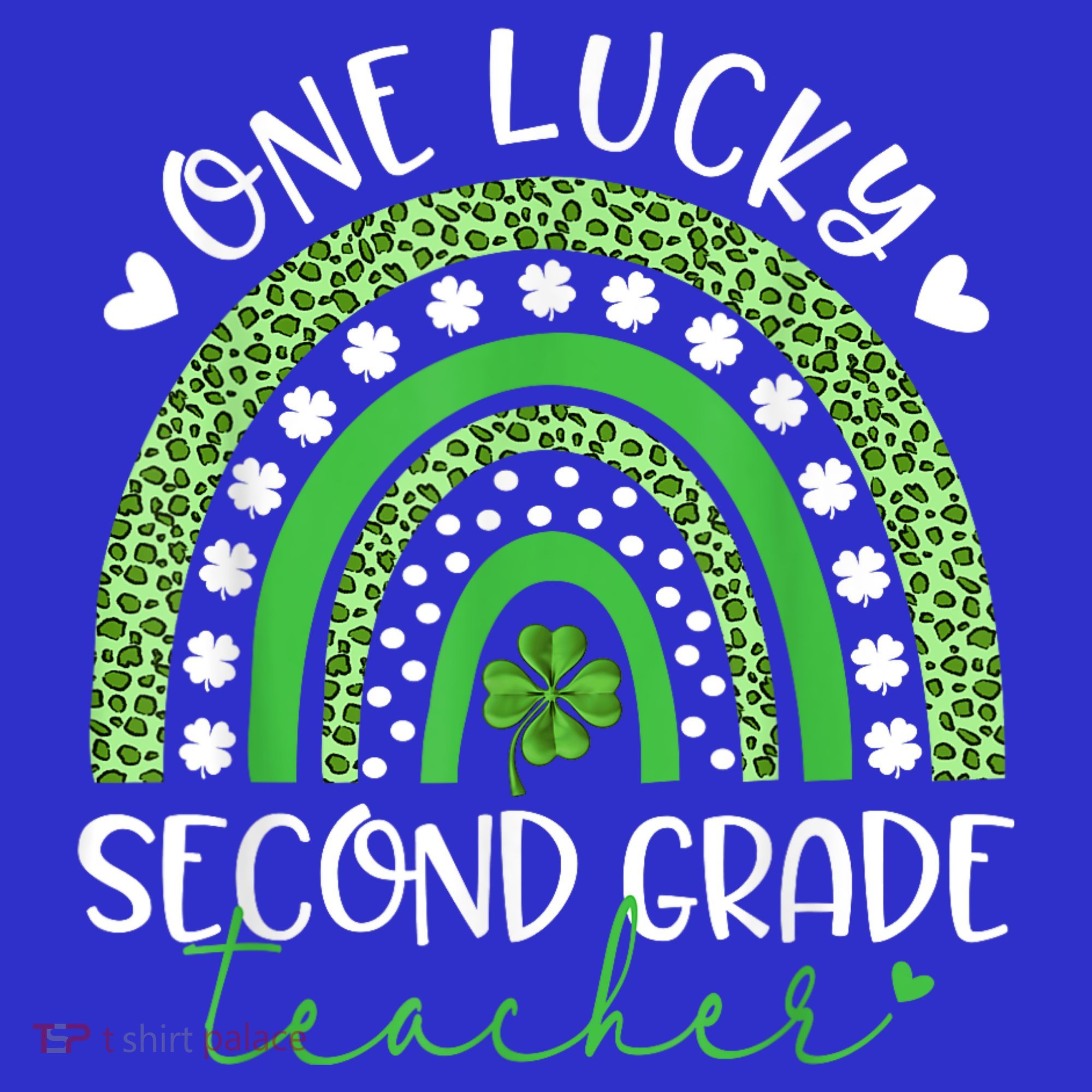 One Lucky Second Grade Teacher St Patricks Day Funny Rainbow Toddler Hoodie