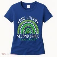 One Lucky Second Grade Teacher St Patricks Day Funny Rainbow Women's T-Shirt thumb 0