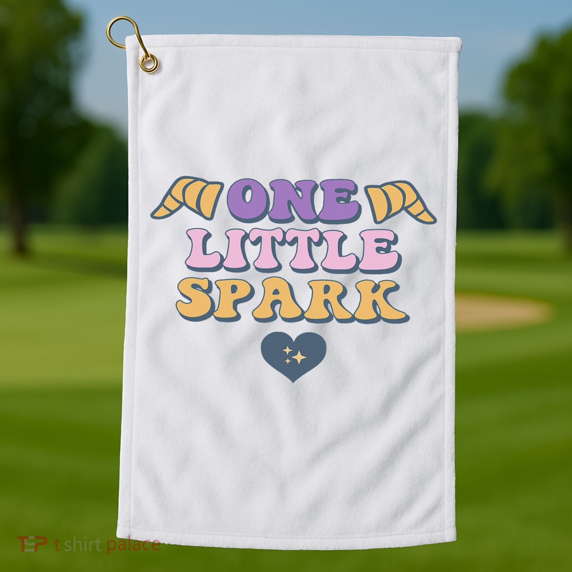 One Little Spark Retro Imagination Golf Towel