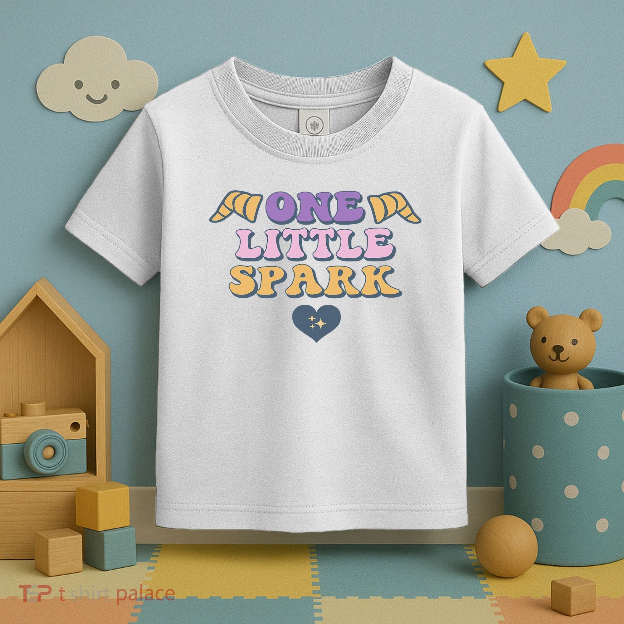 One Little Spark Retro Imagination Toddler T-Shirt