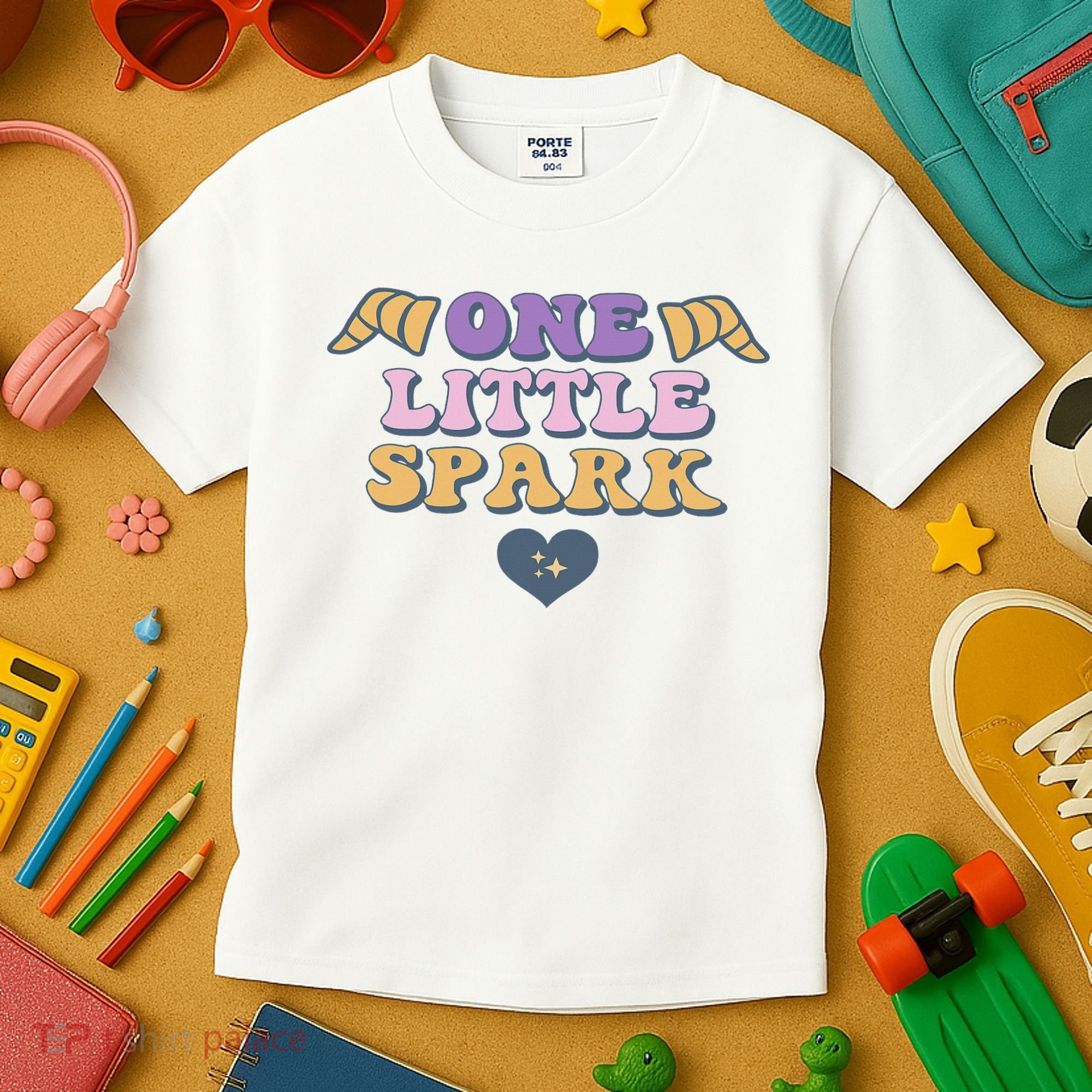 One Little Spark Retro Imagination Kids T-Shirt