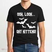 OOh Look... Sky Kittens Funny V-Neck T-Shirt thumb 2