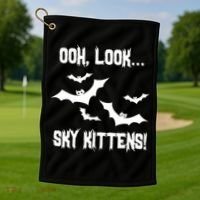 OOh Look... Sky Kittens Funny Golf Towel thumb 1