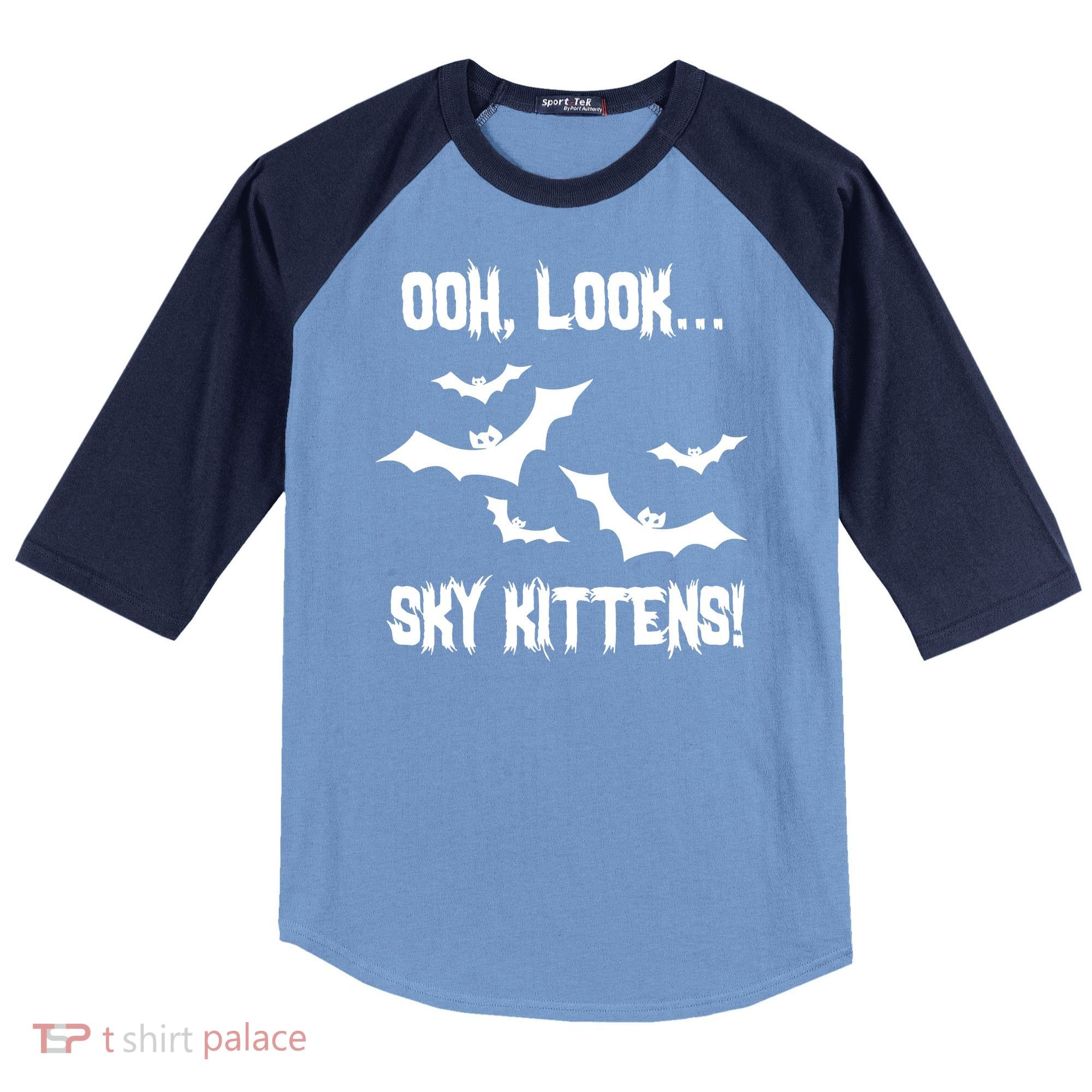 OOh Look... Sky Kittens Funny Raglan Baseball Sleeve Shirt