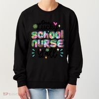 One Lucky School Nurse YAll Leopard Tie Dye Back To School Funny Gift Women's Sweatshirt thumb 0