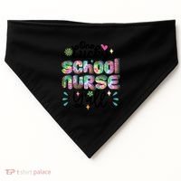 One Lucky School Nurse YAll Leopard Tie Dye Back To School Funny Gift USA-Made Doggie Bandana thumb 0
