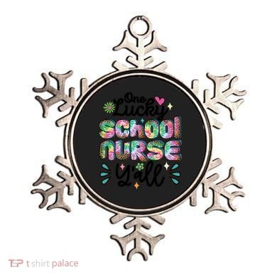 One Lucky School Nurse YAll Leopard Tie Dye Back To School Funny Gift Ornament
