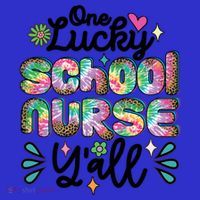 One Lucky School Nurse YAll Leopard Tie Dye Back To School Funny Gift Sweatshirt thumb 3