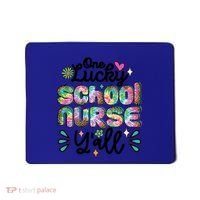 One Lucky School Nurse YAll Leopard Tie Dye Back To School Funny Gift Mousepad thumb 0