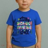 One Lucky School Nurse YAll Leopard Tie Dye Back To School Funny Gift Toddler T-Shirt thumb 2