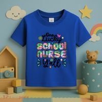 One Lucky School Nurse YAll Leopard Tie Dye Back To School Funny Gift Toddler T-Shirt thumb 3