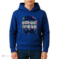 One Lucky School Nurse YAll Leopard Tie Dye Back To School Funny Gift Kids Hoodie thumb 4