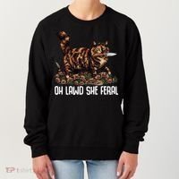 Oh Lawd She Feral Tortoiseshell Cat Women's Sweatshirt thumb 0