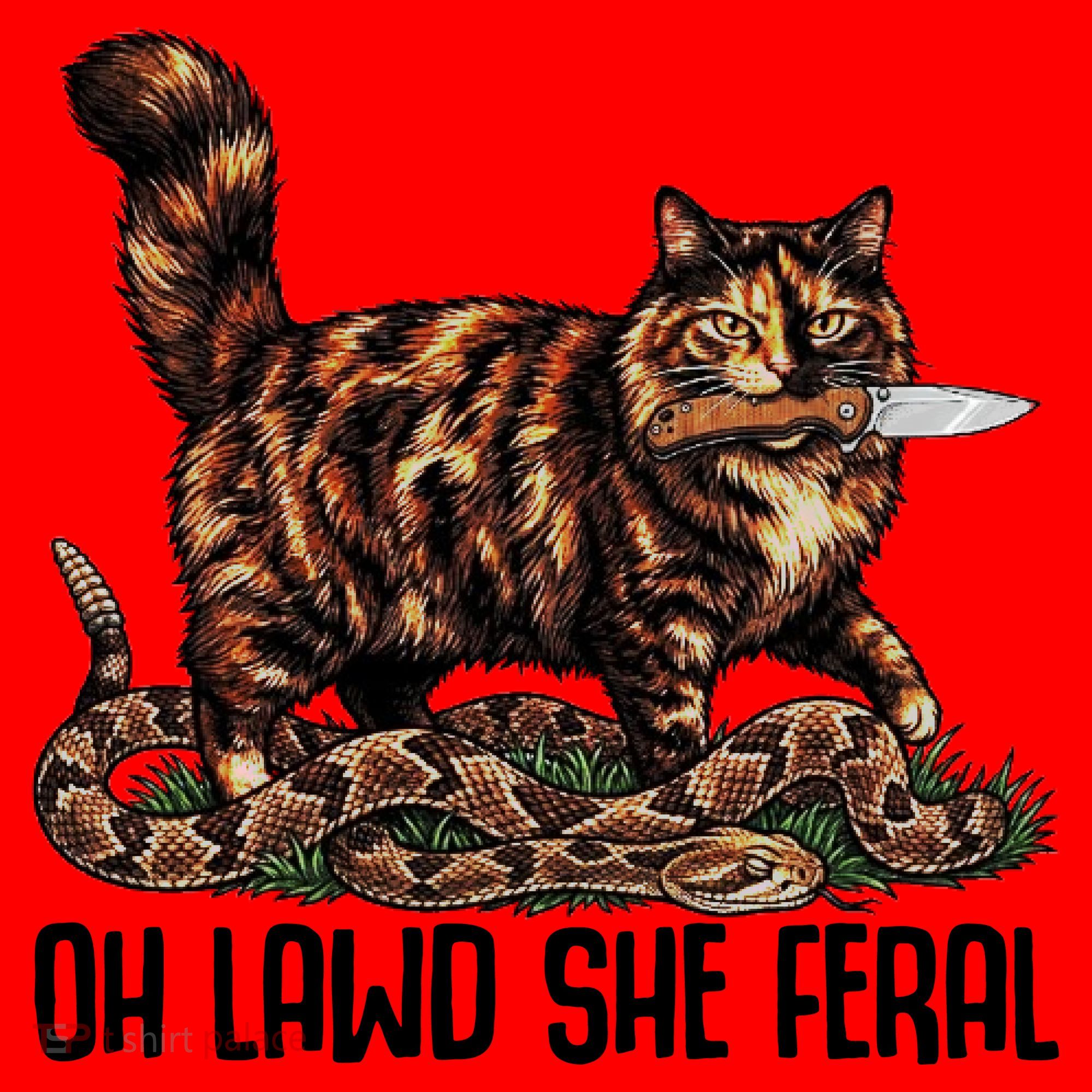 Oh Lawd She Feral Tortoiseshell Cat Santa Hat