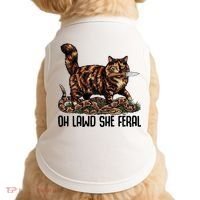 Oh Lawd She Feral Tortoiseshell Cat Doggie Tank thumb 0