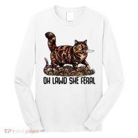 Oh Lawd She Feral Tortoiseshell Cat Long Sleeve Shirt thumb 0