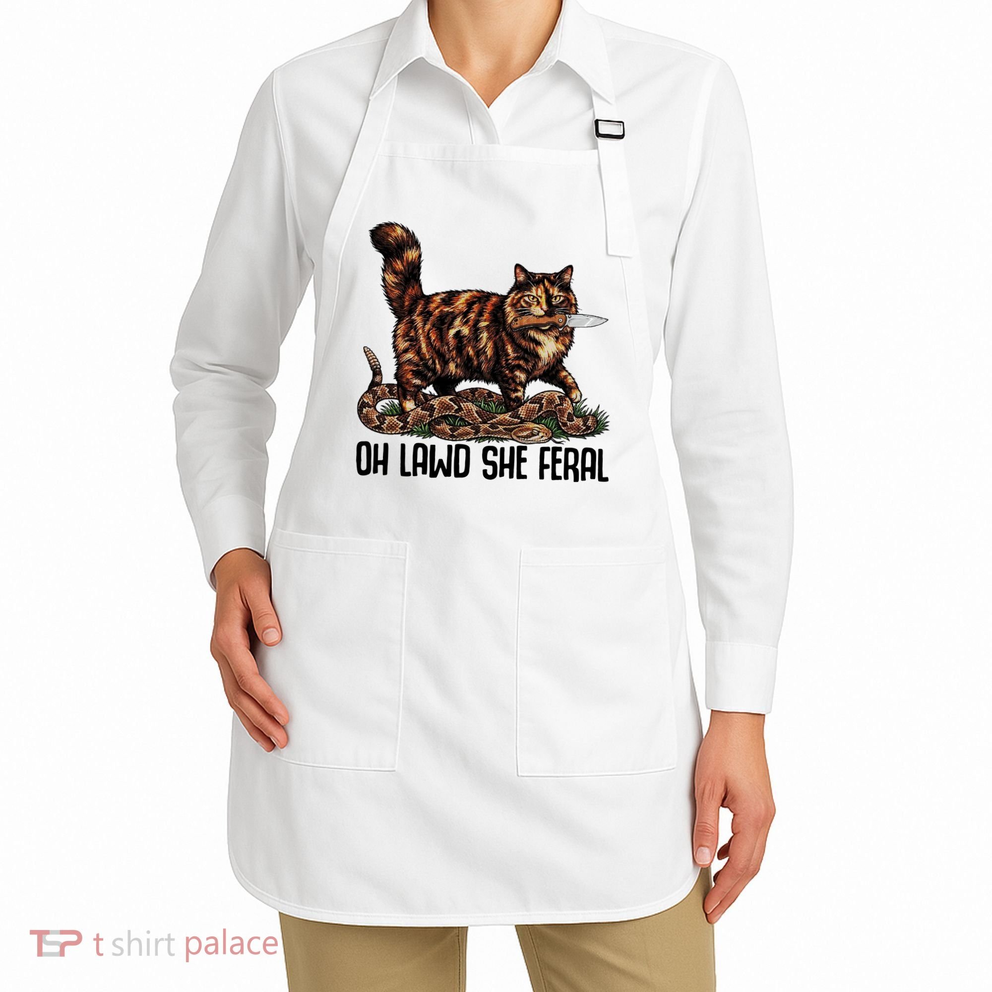 Oh Lawd She Feral Tortoiseshell Cat Apron