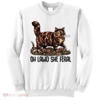 Oh Lawd She Feral Tortoiseshell Cat Sweatshirt thumb 0