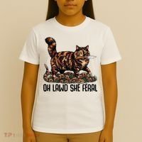 Oh Lawd She Feral Tortoiseshell Cat T-Shirt thumb 4