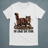 Oh Lawd She Feral Tortoiseshell Cat T-Shirt thumb 5