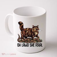 Oh Lawd She Feral Tortoiseshell Cat Coffee Mug thumb 0