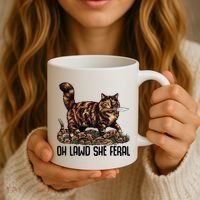 Oh Lawd She Feral Tortoiseshell Cat Coffee Mug thumb 3