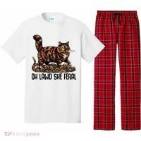 Oh Lawd She Feral Tortoiseshell Cat Pajama Set thumb 0