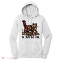 Oh Lawd She Feral Tortoiseshell Cat Women's Hoodie thumb 0